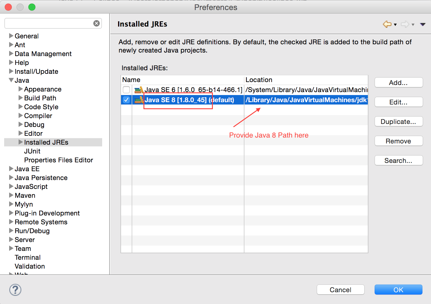 File Path For Java In Mac